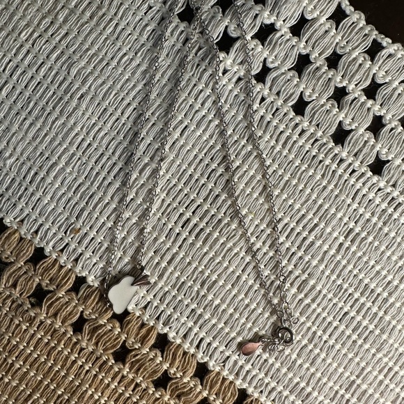 Dainty Silver 925 Cloud and Paper Airplane Pendant on Silver 925 Chain - Picture 8 of 15